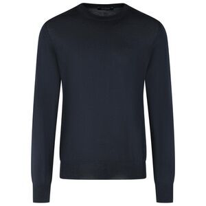 Gran Sasso Navy Virgin Wool Blend Sweater Men